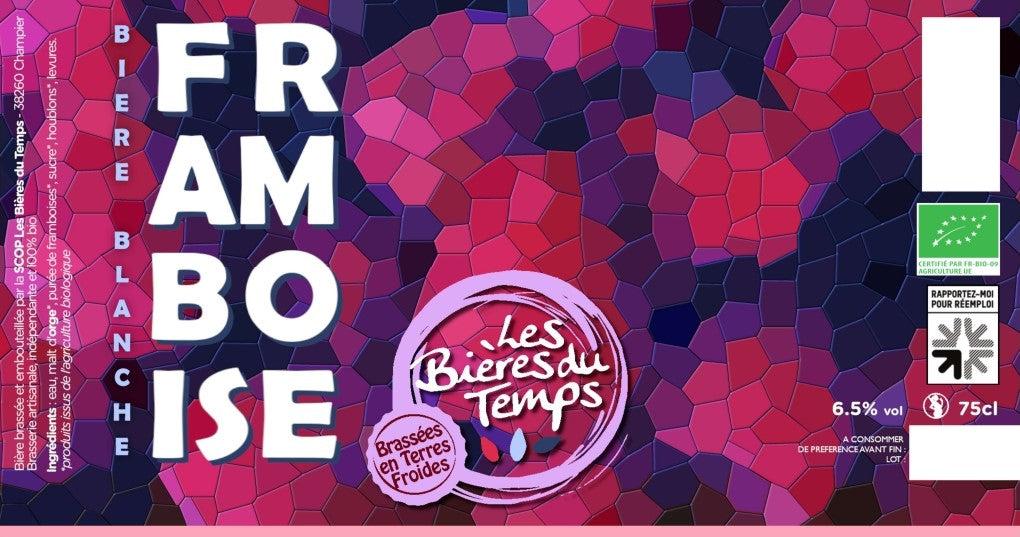 Bière blanche framboise - 75cl