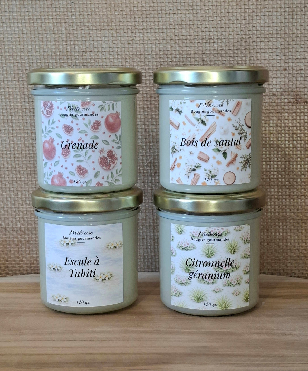 Bougies coulées 120g