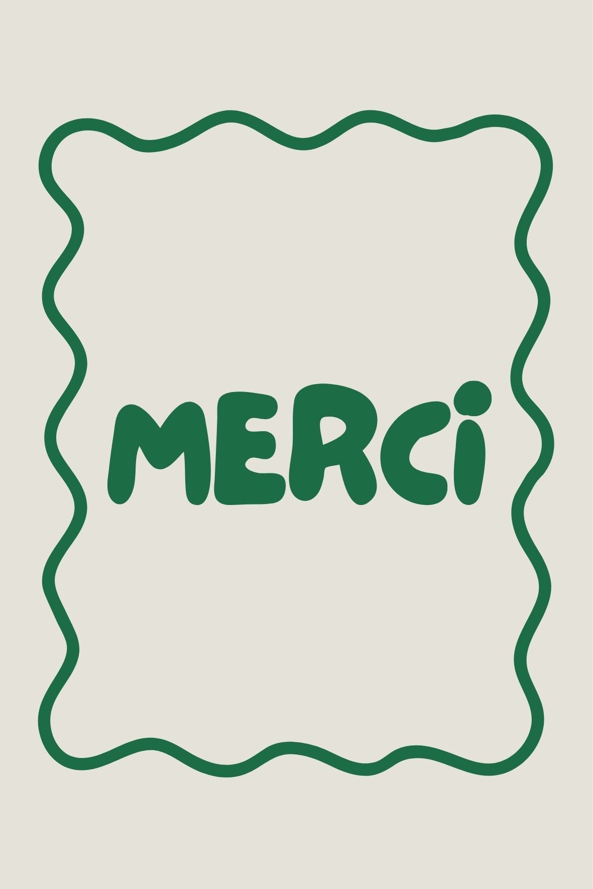 Carte verte "Merci" - 1€